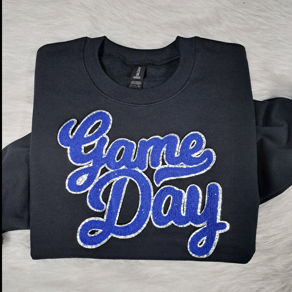 Blue Game Day Chenille Patch
