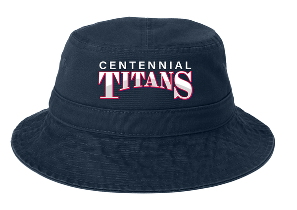 Centennial Titans Red Bucket Hats with NO CHIN DRAWCORD