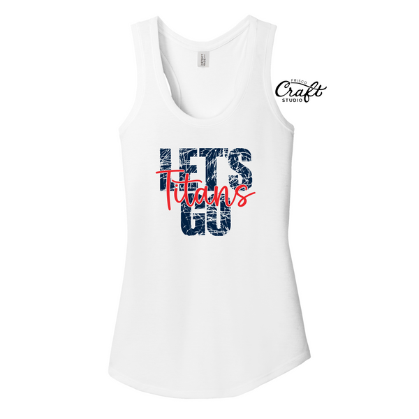 Centennial Baseball - Let's Go Titans - District Racerback Tank Top
