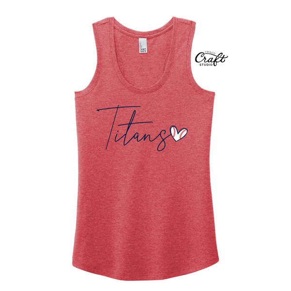 Centennial Baseball - Titans Heart - District Racerback Tank Top