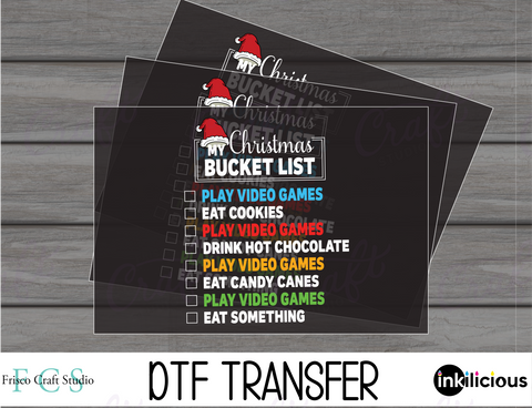 Christmas Bucket List DTF