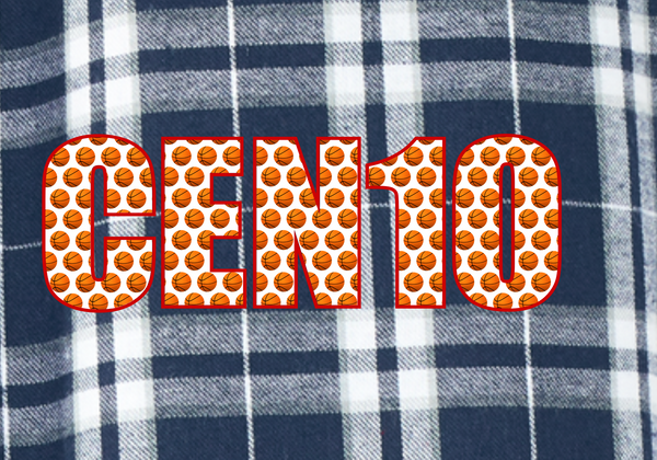 CEN10 Basketball Flannel Pajama Pants