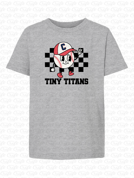 Curtsinger Teachers Tiny Titans Baseball Crew Neck T-Shirt