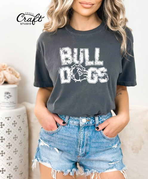 Bulldogs Distressed Cotton T-Shirt