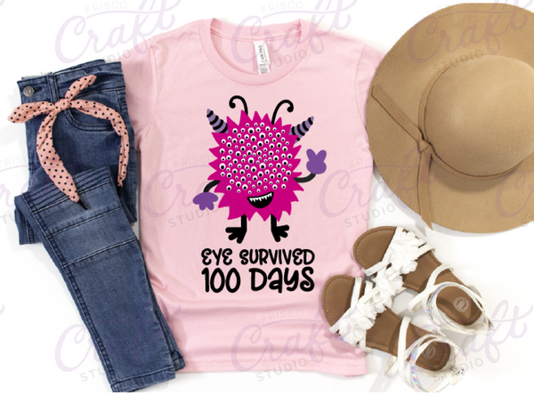 Pink Eye Survived 100 Days-DTF Transfer