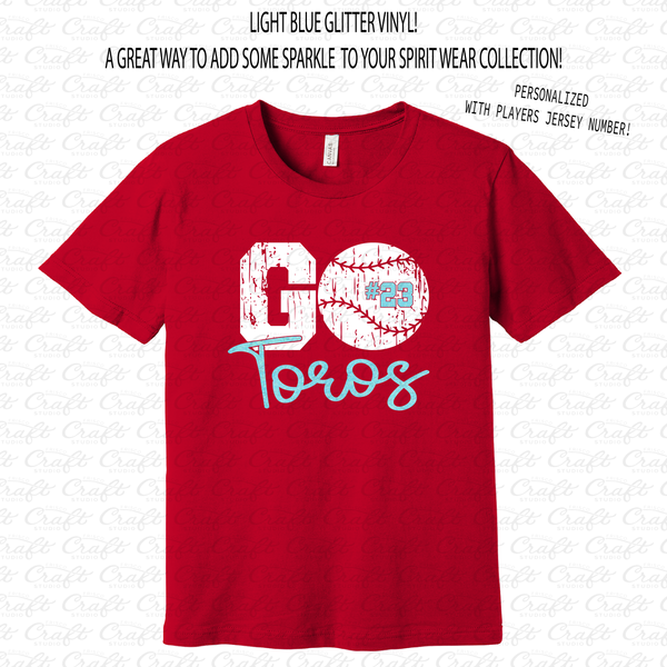Frisco Toros Baseball Glitter T-Shirt