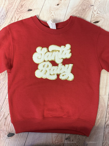 Santa Baby White and Gold 6"