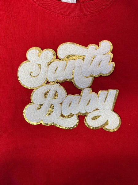 Santa Baby White and Gold 6"