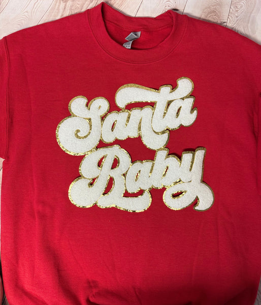 Santa Baby White and Gold 12"