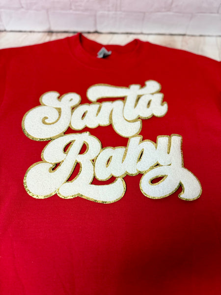 Santa Baby White and Gold 12"