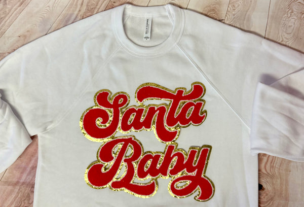 Santa Baby Red and Gold 12"