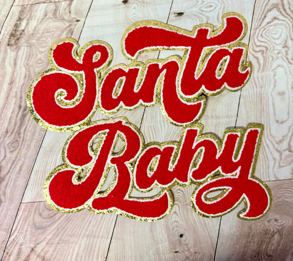 Santa Baby Red and Gold 12"