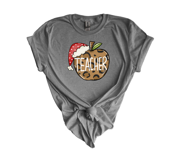 Teacher Leopard Christmas DTF