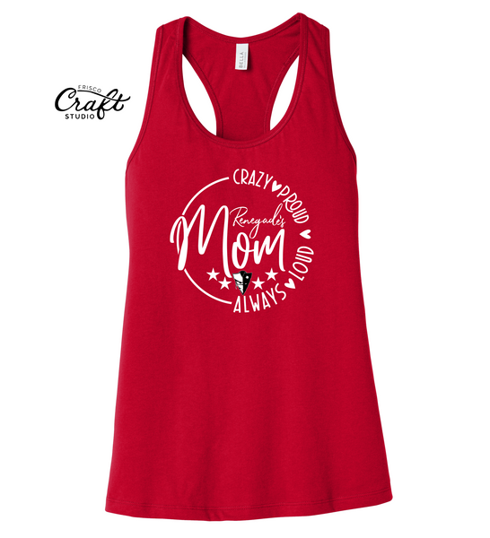 Renegades Mom Flowy Racerback Tank - Red