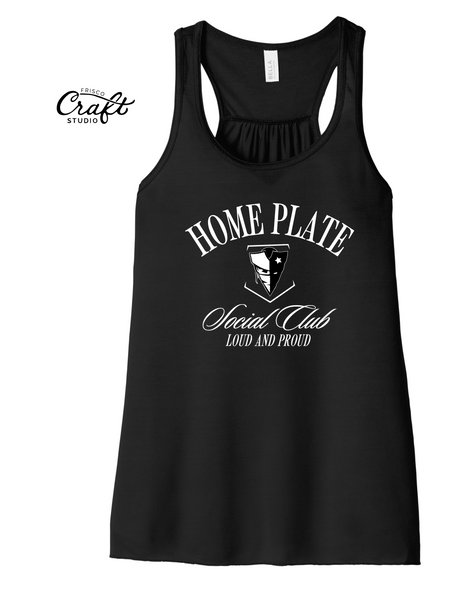Renegades Home Plate Social Club Flowy Racerback Tank - Black