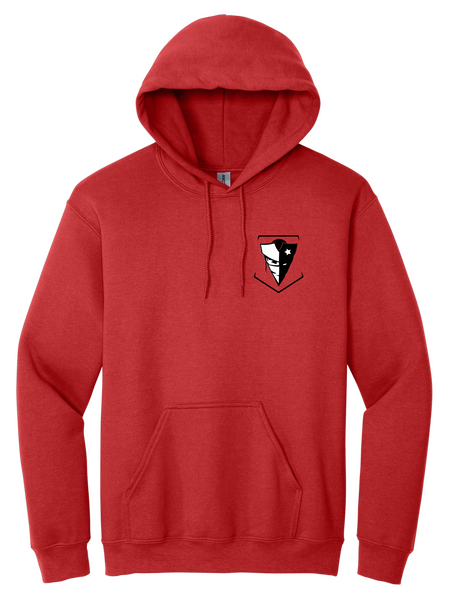 Renegades Softball Hoodie with Small Logo in Red