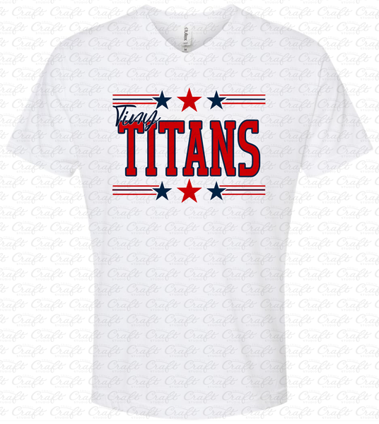 Curtsinger Stars & Stripes V-Neck Red  T-Shirt