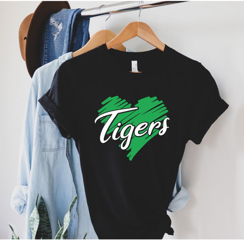 Tigers - Doodle Heart  - T-Shirt