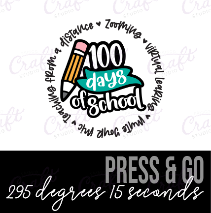 100 Days of School Virtual Learning DTF