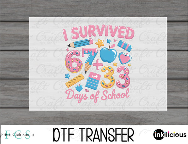 I Survived 100 Days Icecream DTF