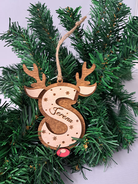 Reindeer Name Christmas Ornament