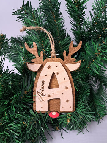 Reindeer Name Christmas Ornament