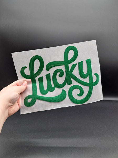 Glitter Puff Lucky Transfer