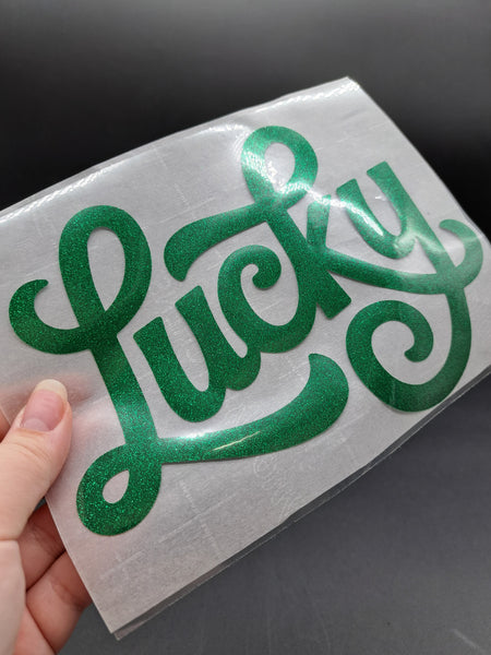 Glitter Puff Lucky Transfer