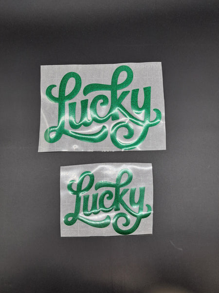 Glitter Puff Lucky Transfer