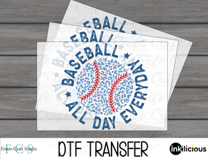 Baseball All Day Leopard DTF