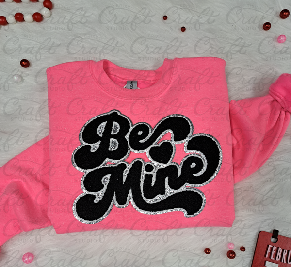 Black Be Mine Valentine Patch