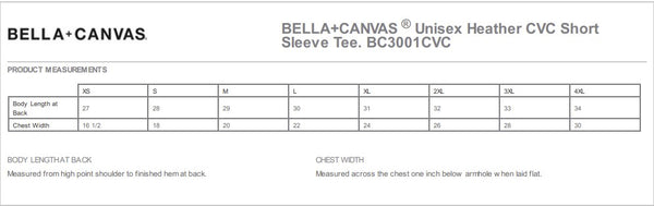 BELLA+CANVAS Unisex Heather CVC Short Sleeve Tee