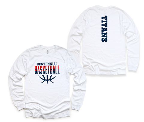 Centennial Titans Basketball Long Sleeve Cotton T-Shirt
