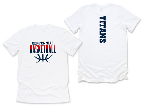 Centennial Titans Basketball Short Sleeve Cotton T-Shirt