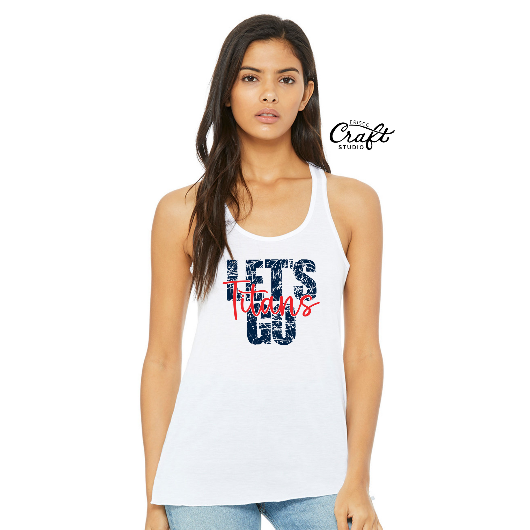 Centennial Baseball - Let's Go Titans - Bella Canvas Flowy Racerback Tank Top