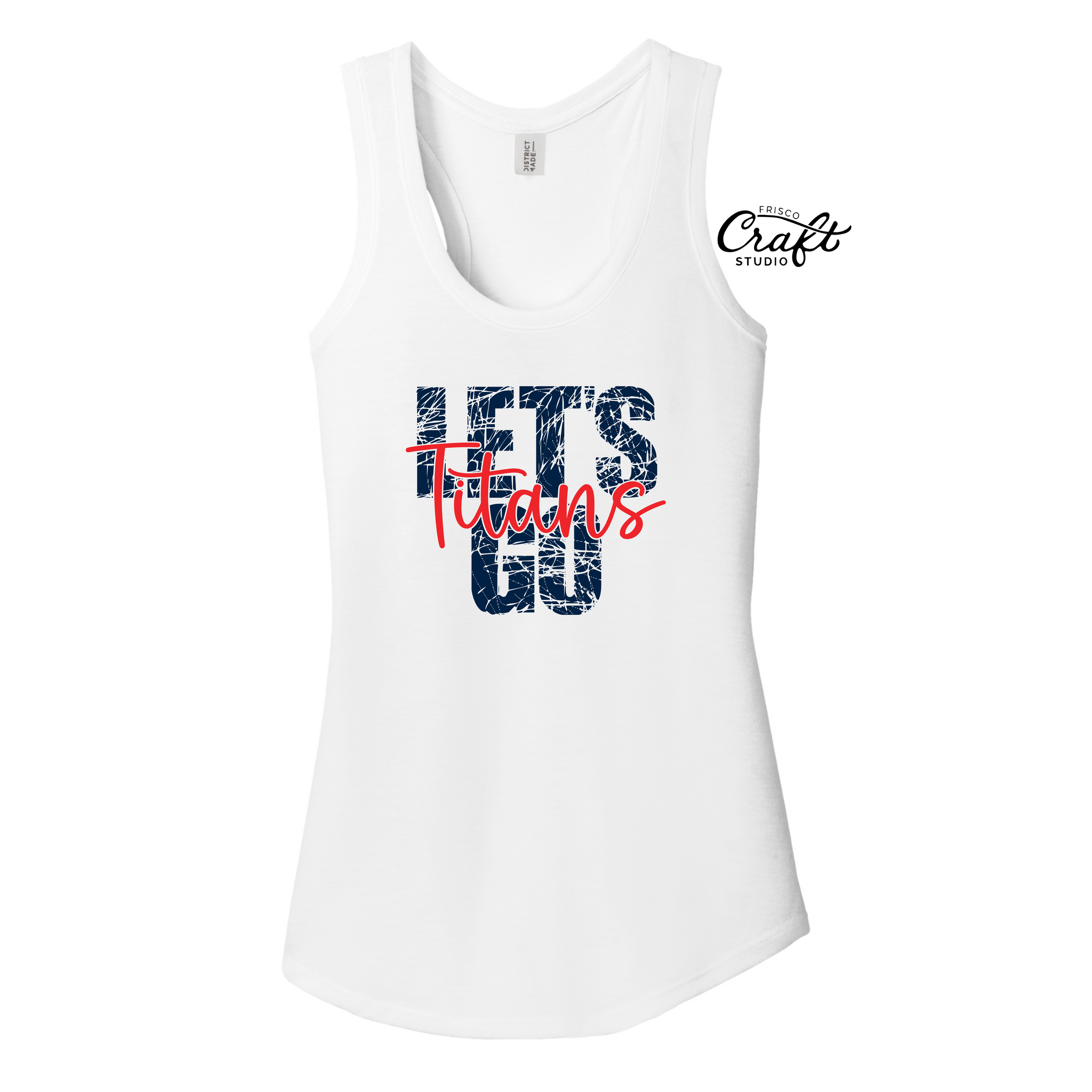 Centennial Baseball - Let's Go Titans - District Racerback Tank Top