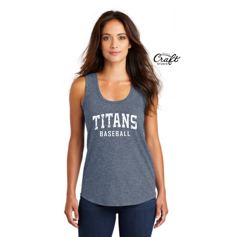 Centennial Baseball - Distressed Titans Baseball - District Racerback Tank Top