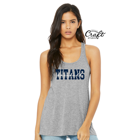 Centennial Baseball - Titans Baseball - Bella Canvas Flowy Racerback Tank Top