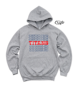Centennial Baseball - Titans Baseball Stacked Hoodie
