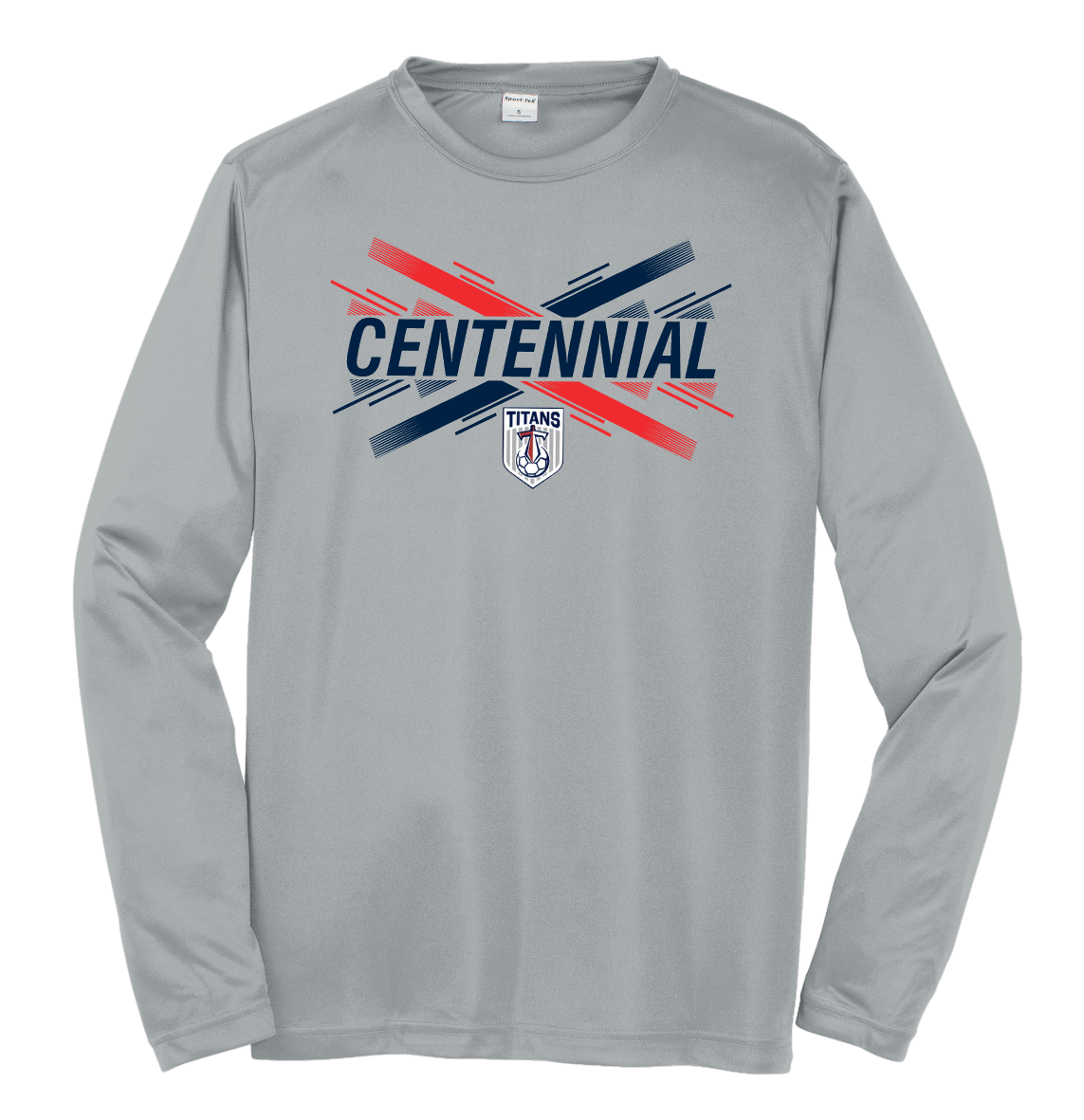 Centennial Boys Soccer Retro Dri-Fit Long Sleeve T-Shirt - Grey