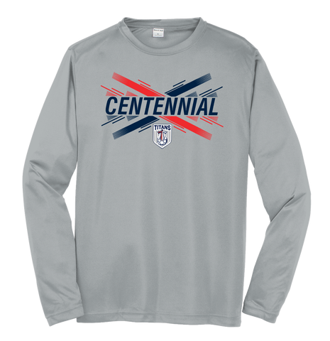 Centennial Boys Soccer Retro Dri-Fit Long Sleeve T-Shirt - Grey
