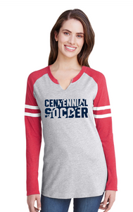 Ladies Centennial Soccer Retro Long Sleeve Raglan