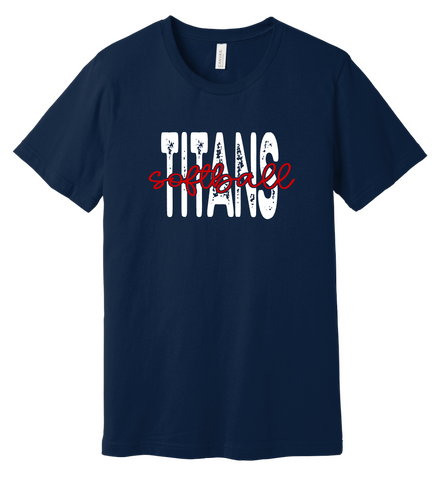 Distressed Titans Softball Cotton T-Shirt
