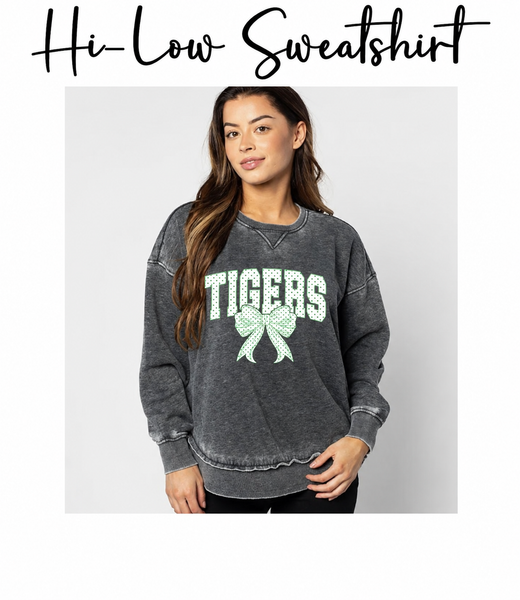 Preppy Tigers Polka Dot Chicka-d Burnout Sweatshirt