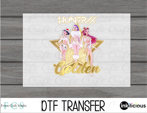 Huntrix Golden Christmas DTF