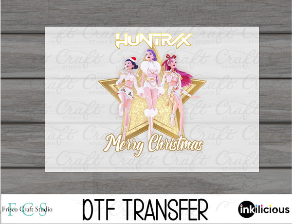Huntrix Merry Christmas DTF