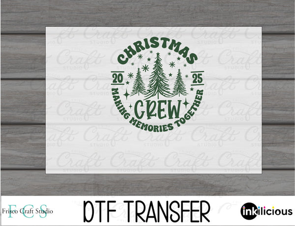 Round Christmas Crew DTF