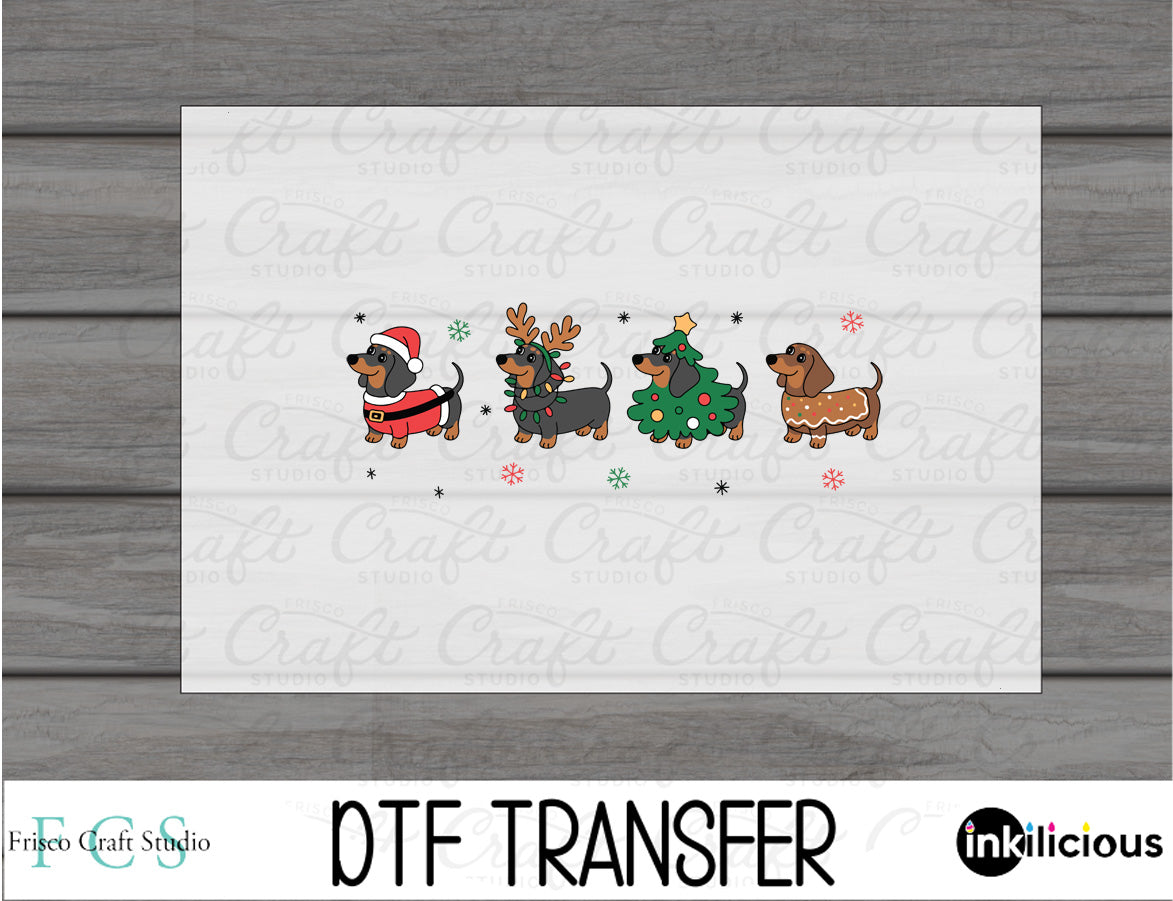 Christmas Dachshund DTF