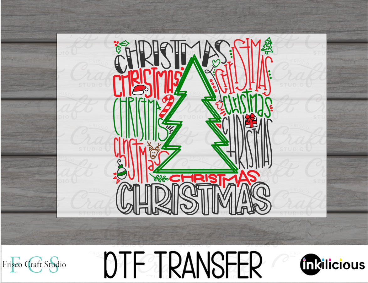 Christmas Typography DTF
