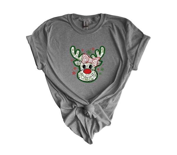 Decorative Green Reindeer DTF